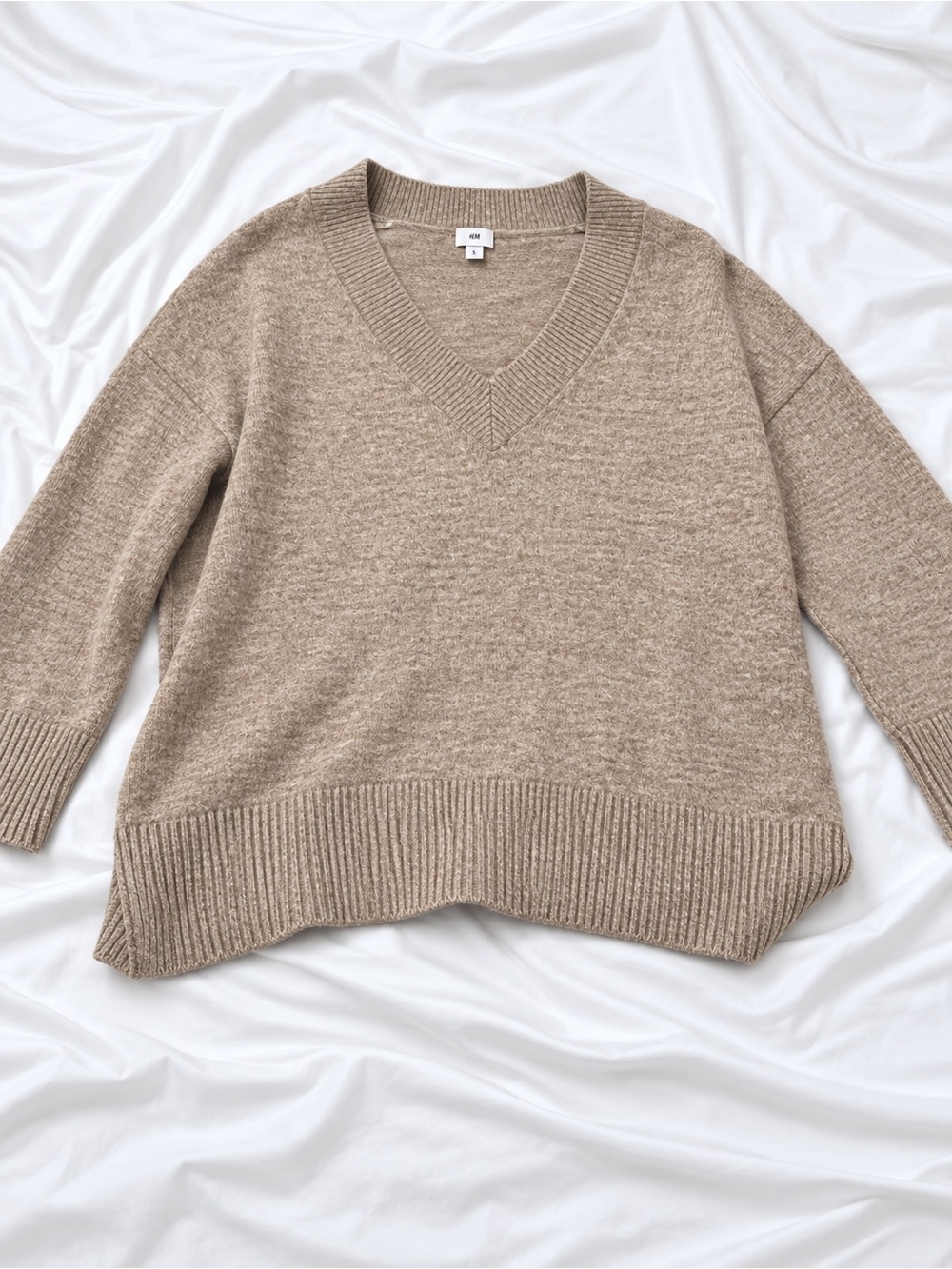 a new day Taupe V-Neck Oversized Sweater